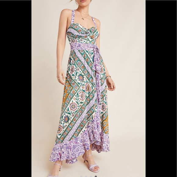 NWT Anthropologie Gabriella ruffled maxi dress - Picture 5 of 9